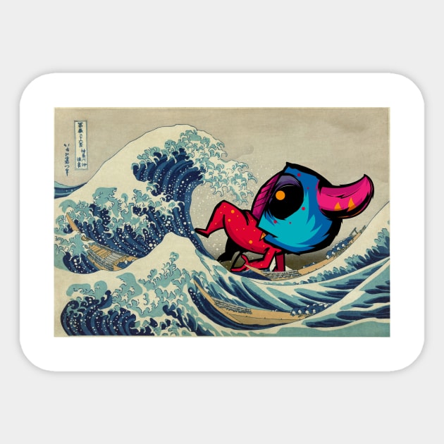 Ruzski Hokusai Sticker by Ruzski